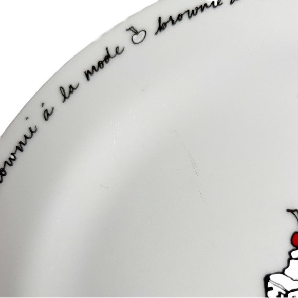 Pottery Barn Dessert Themed White 8 Inch Plates Lot of 3 - Picture 5 of 9